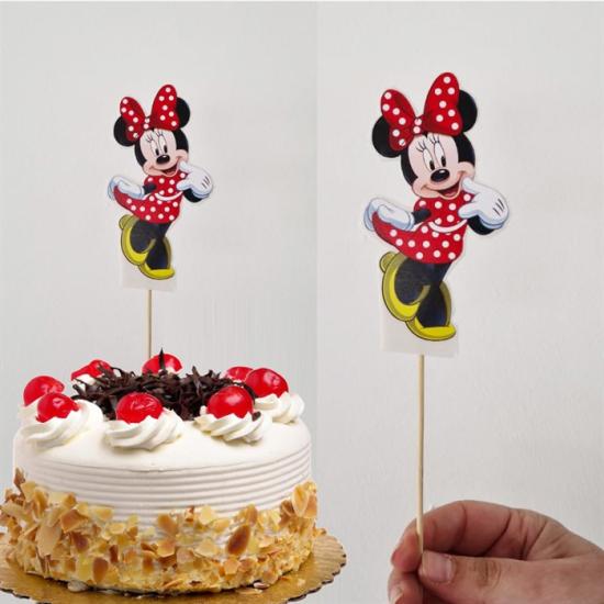 Minnie Mouse Temalı Çubuklu Maket Süs