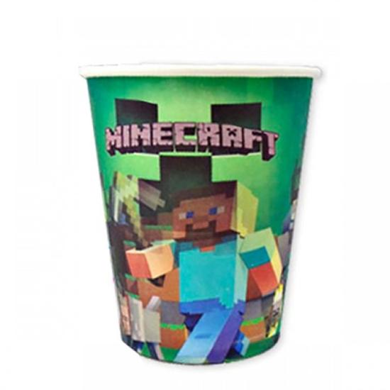 Minecraft Konseptli Bardak 8 Adet