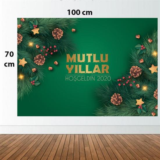 Mutlu Yıllar Konsepti Vinil Afiş