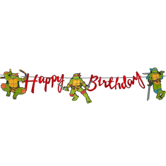 Ninja Turtles Temalı Kaligrafı Banner