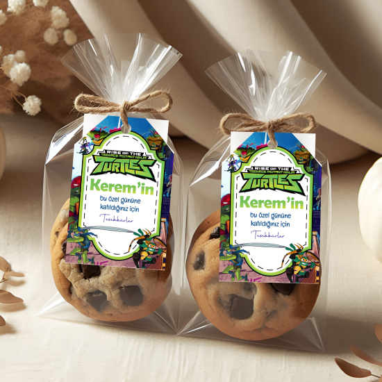 Ninja Turtles Kişiye Özel Teşekkür Kartı 8’li