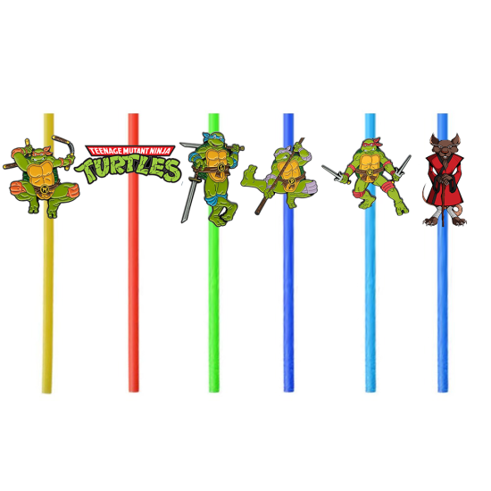 Ninja Turtles Temalı 6’lı Plastik Pipet