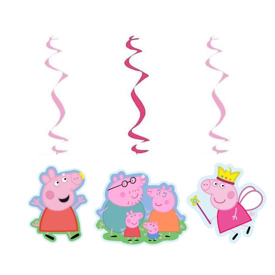 Peppa Pig Temalı Sarkıt Asma İp Süs 3’lü