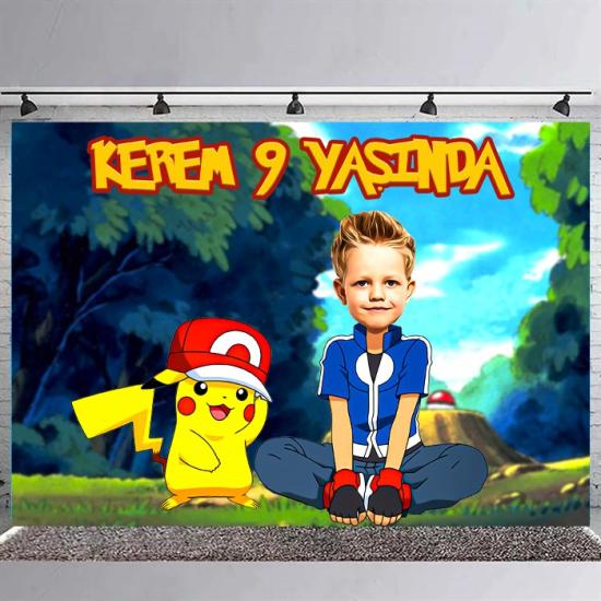 Pokemon Kişiye Özel Doğum Günü Afişi