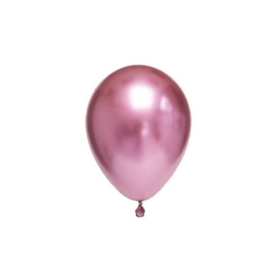 Pembe Mini Krom Balon 12 cm 5’li