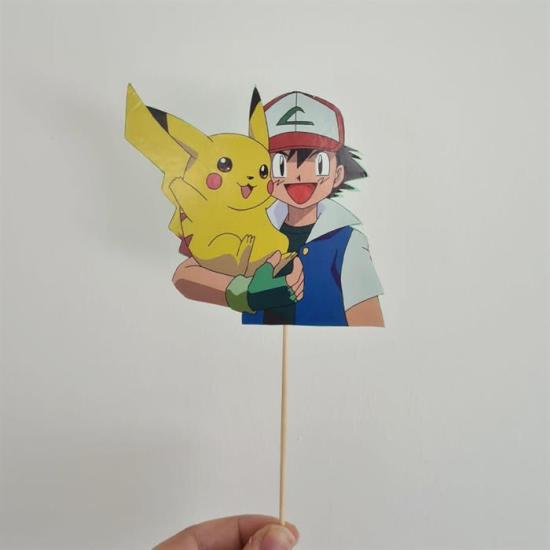 Pokemon Ash Pikachu Konseptli Pasta Maket Süsü