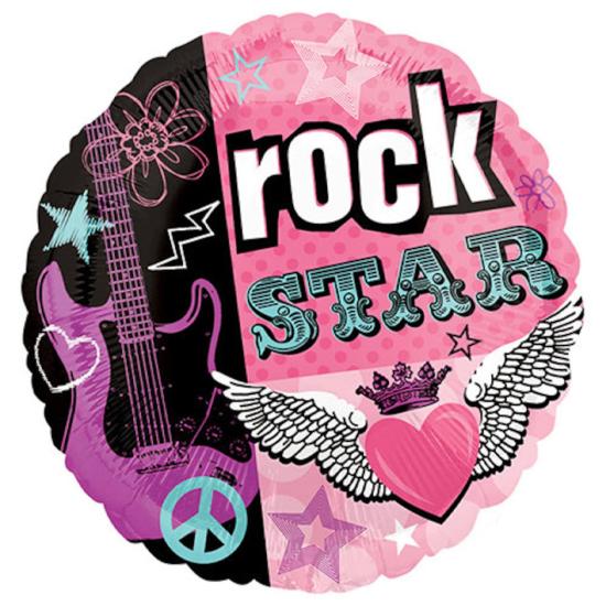 Rock Star Girl Konsepti Folyo Balon