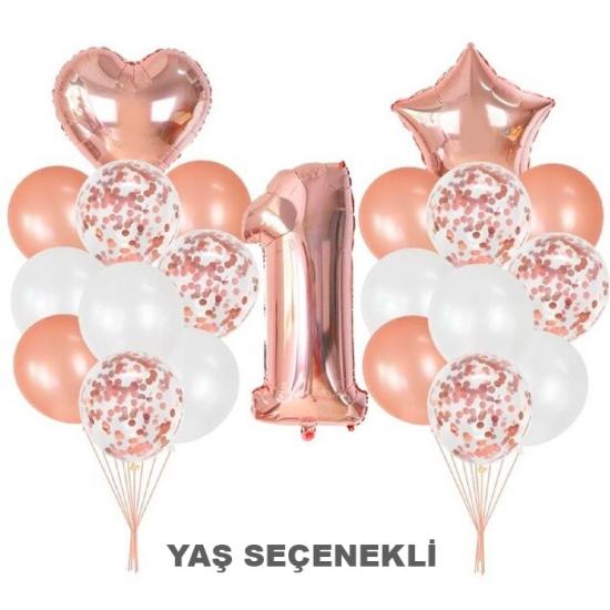 Rose Balon Seti Yaş Seçenekli