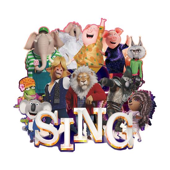 Sing 2 Konseptli 12cm Çıkartma