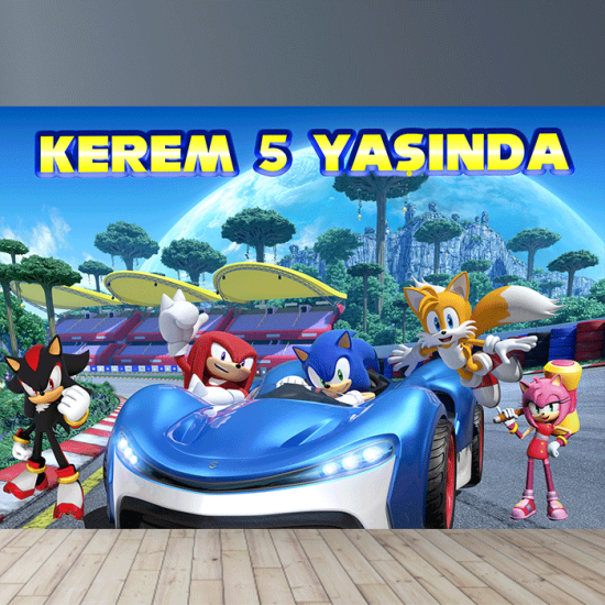 Kişiye Özel Sonic Doğum Günü Afişi