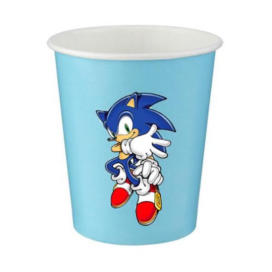 Sonic Özel Kesim Stickerlı Bardak - 5 Adet