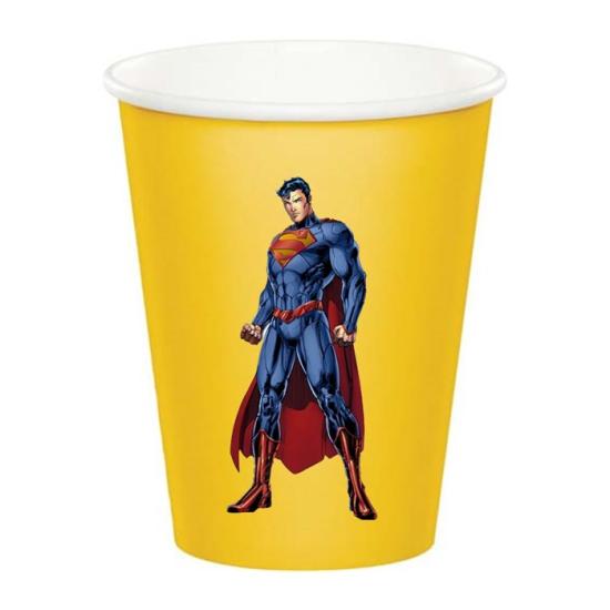 Superman Temalı Stickerlı Bardak - 5 Adet