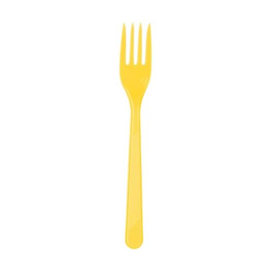 Plastik Çatal Sarı 10’lu