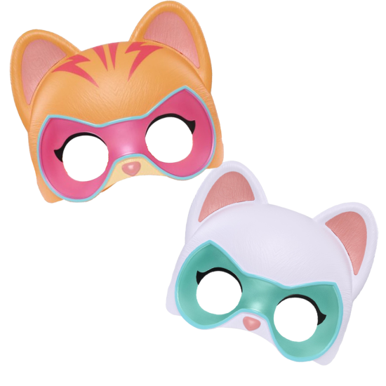 Super Kitties Temalı Kağıt Maske