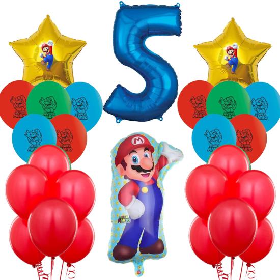 Super Mario Konsepti Doğum Günü Balon Seti