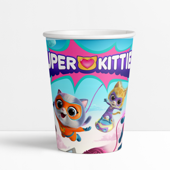 Super Kitties Temalı Karton Bardak 8 Adet