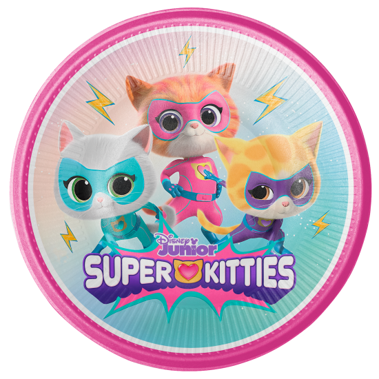 Super Kitties Temalı Karton Tabak 8 Adet