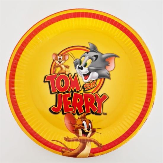 Tom ve Jerry Temalı Karton Tabak 8 Adet