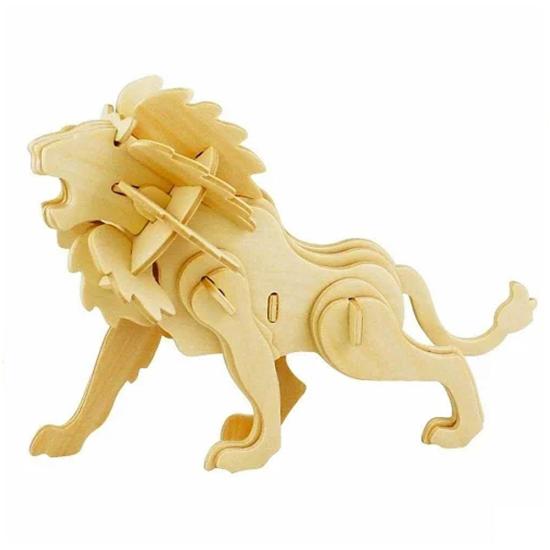 Woodcraft 3D 46 Parça Hediyelik Aslan Puzzle