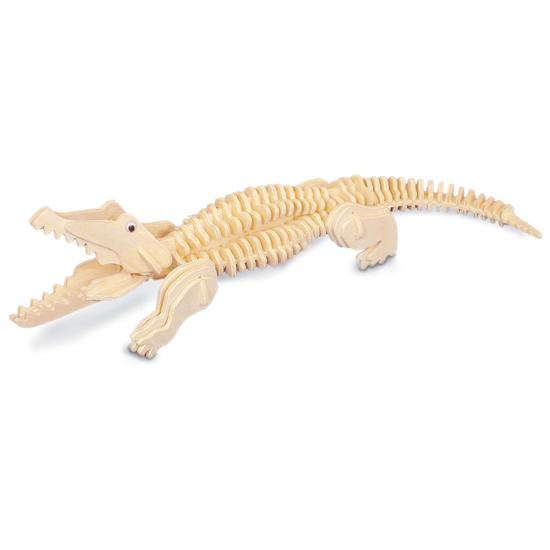 Woodcraft 3D 70 Parça Hediyelik Timsah Puzzle