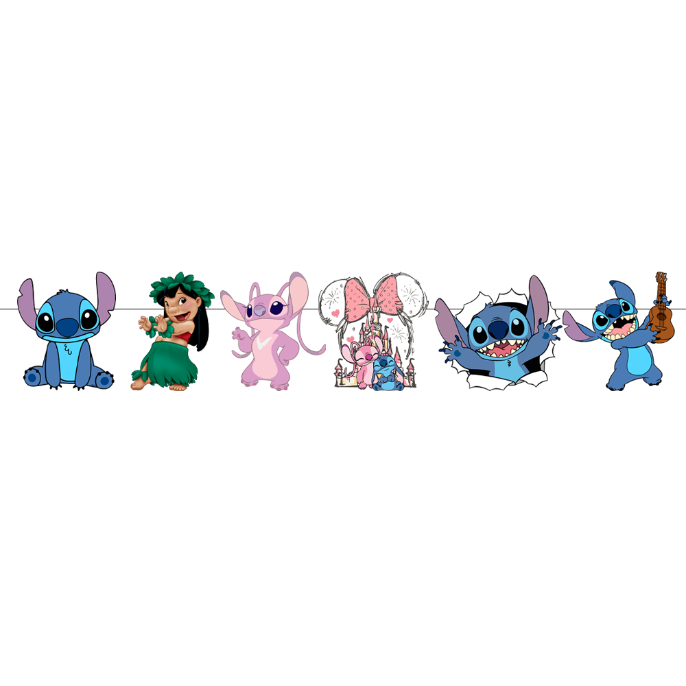Stitch Temalı Özel Kesim Karakter Banner