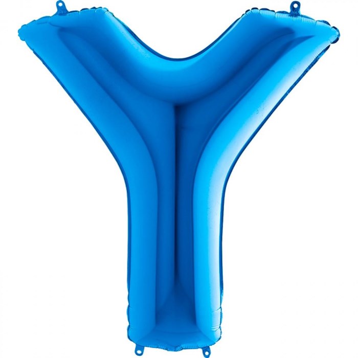 Mavi Y Harfi Folyo Balon 1 Metre