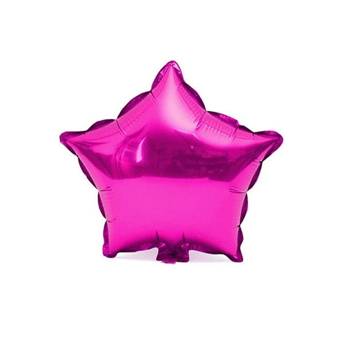 Fuşya Yıldız Folyo Balon 40 cm