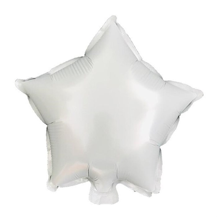 Beyaz Yıldız Folyo Balon 40 cm