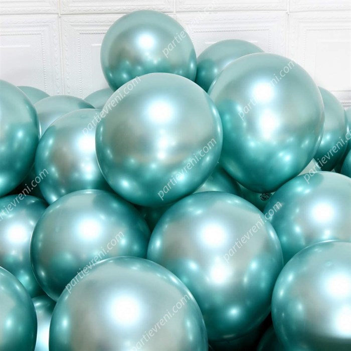 Metalik Yeşil Krom Kaplı Balon - 5 Adet